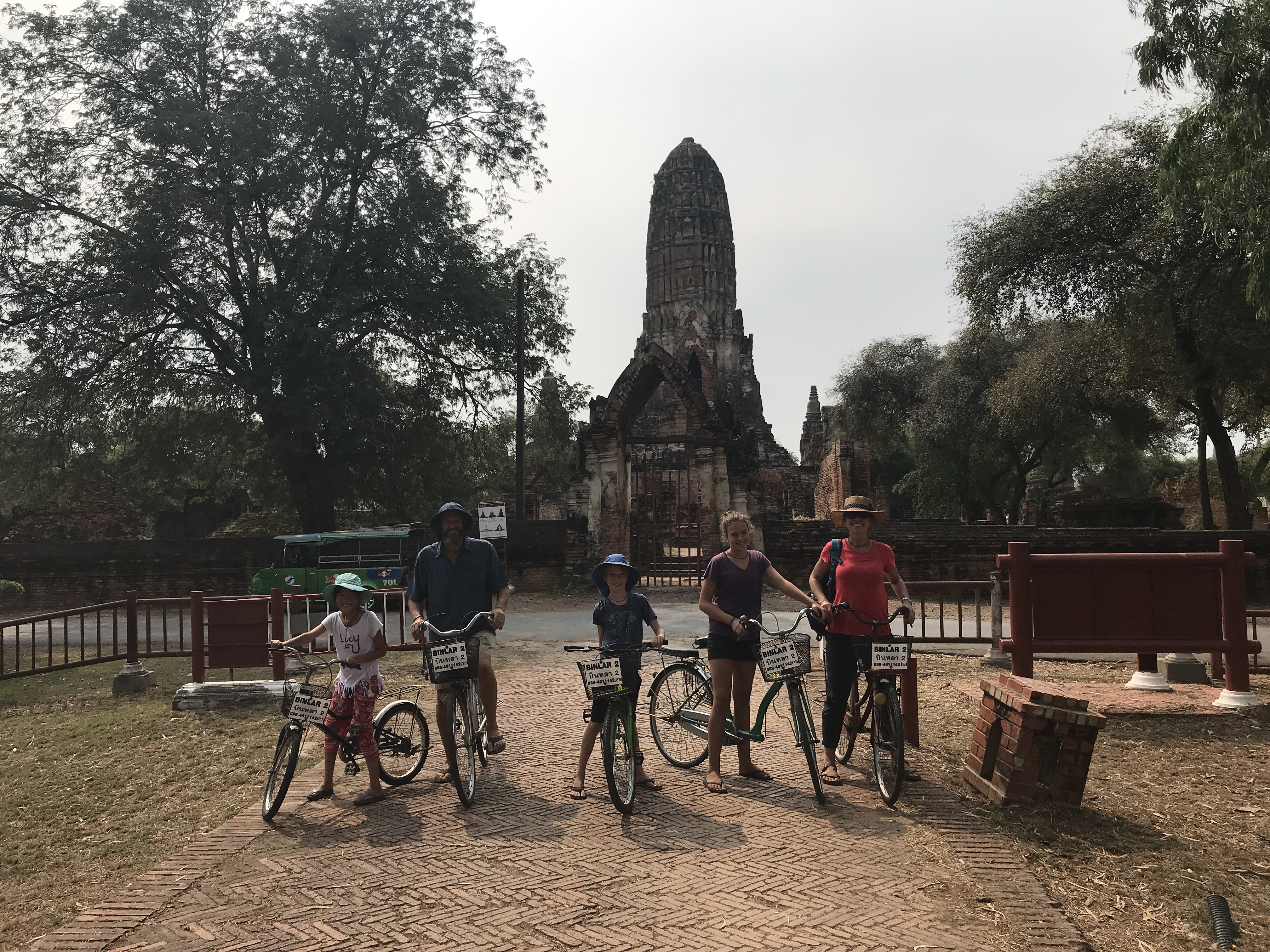 Thailand, Ayuthaya, bicycle, family travel, worldschool