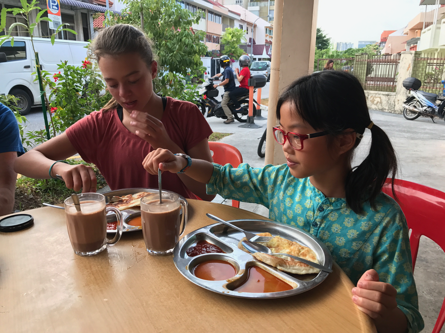 singapore, street food, roti