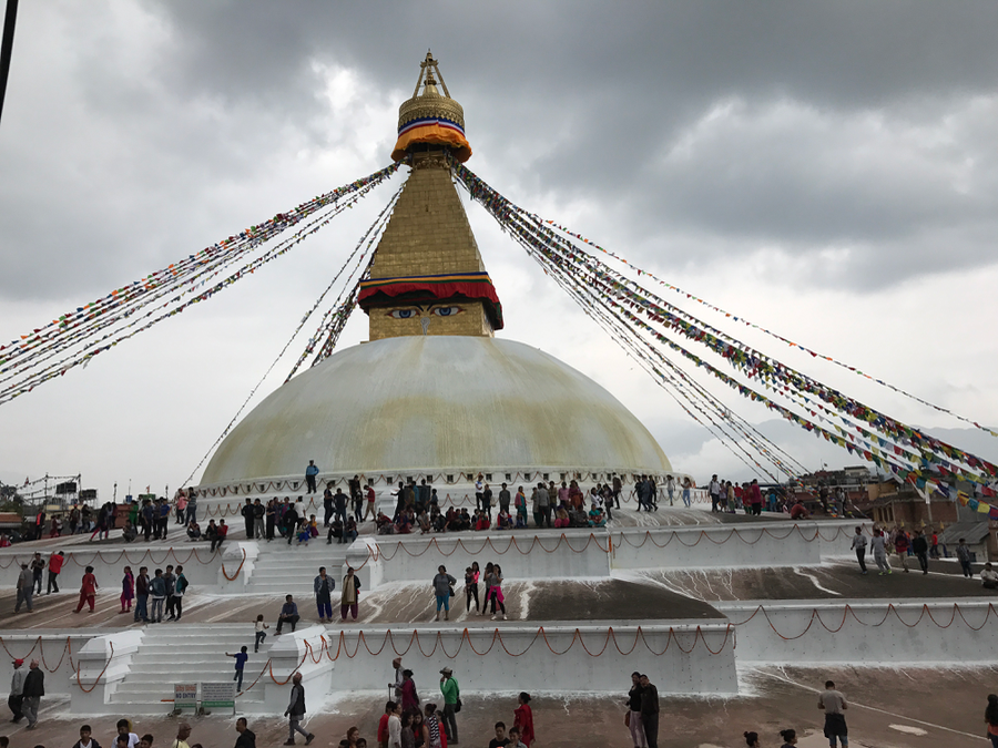 bouda, boudhanath stupa, nepal, family travel