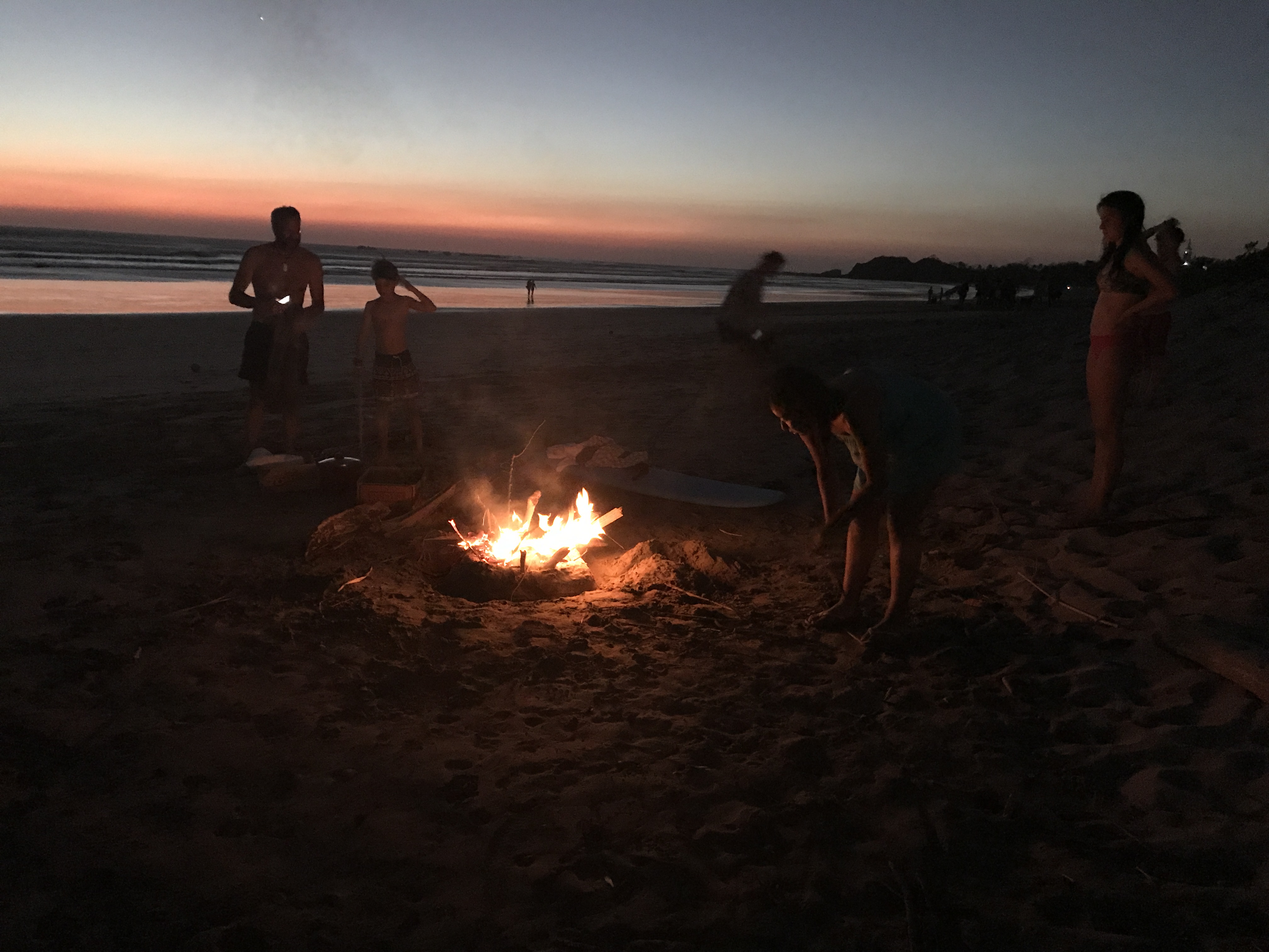s'mores, bonfire, nosara, Costa Rica